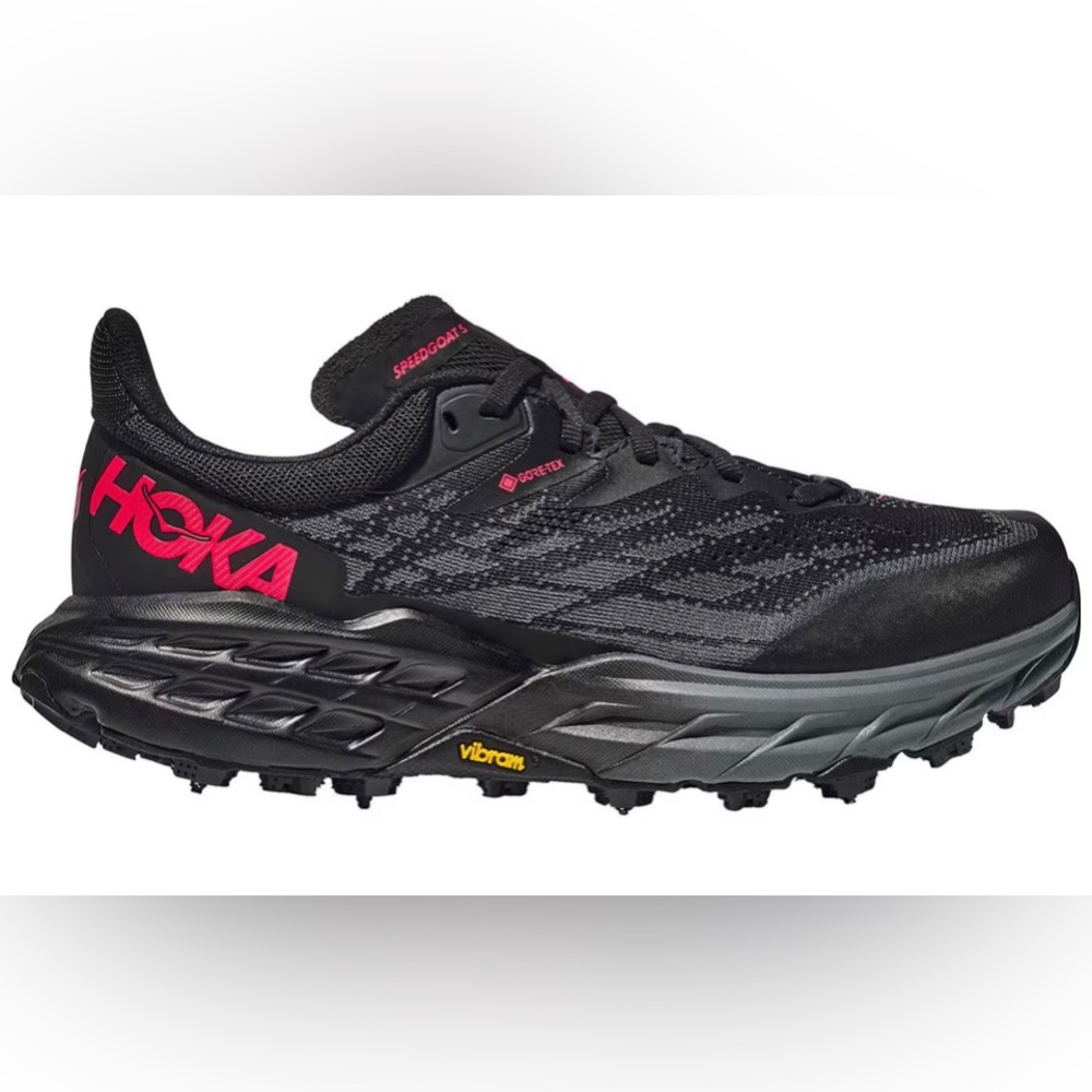 Hoka Speedgoat 5 GTX Spike Trail Running Shoes Black/Black